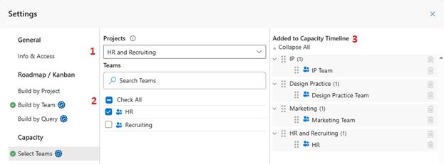 Capacity - Select Teams